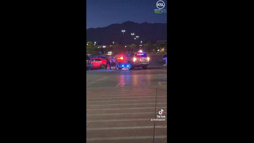 Screenshot of American Fork Police attempting to stop a burglary suspect on August 9, 2022. (Sarah ...