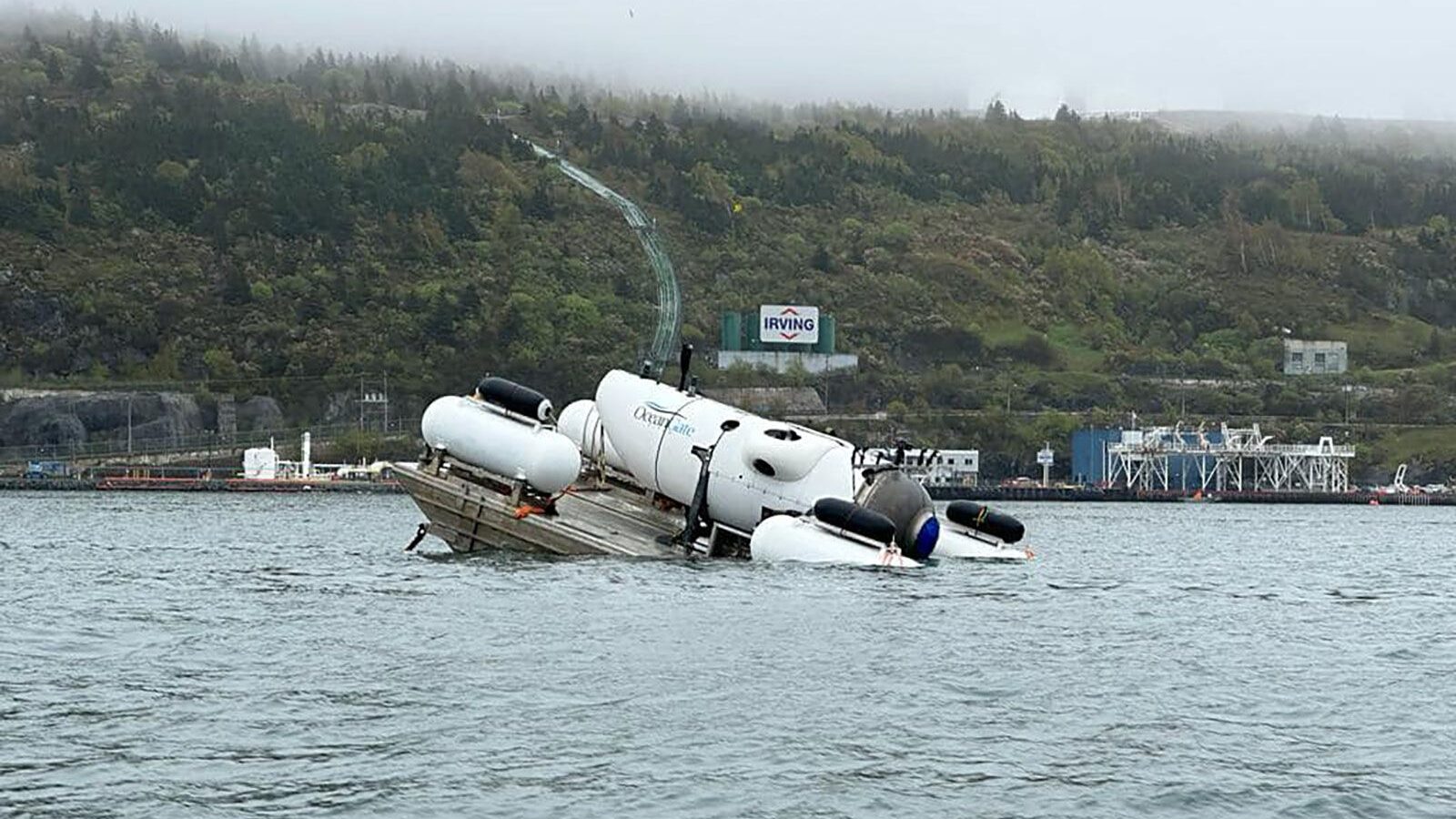 Hamish Harding posted an image of the submersible to his social media accounts on Saturday. Photo c...