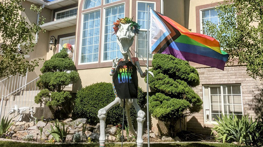LINDON, UTAH – Vandals dismantled part of 9-foot-dinosaur decoration that has dotted a Lindon n...