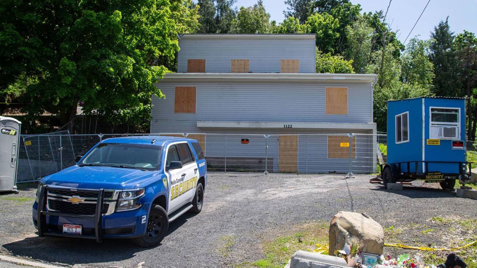 The off-campus house where four University of Idaho students were killed is seen in May. Photo cred...