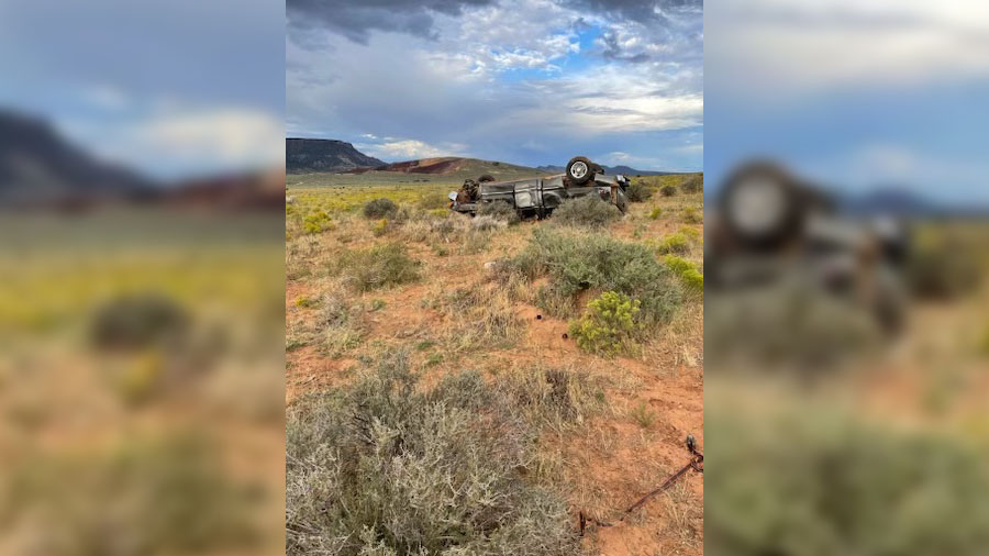 A vehicle rolled on state Route 59 Tuesday morning, killing one 16-year-old and injuring three othe...