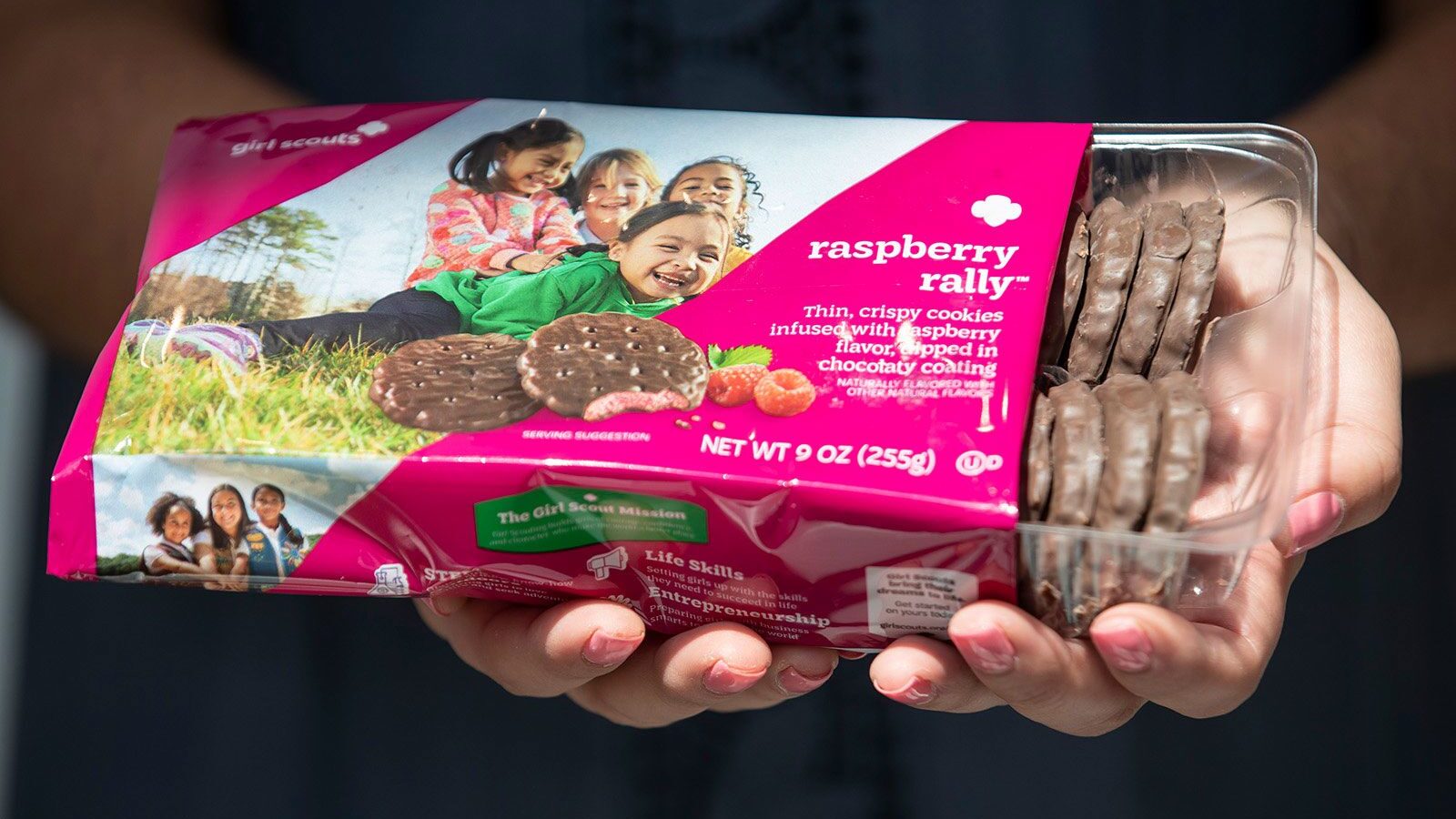Girl Scouts won't sell the Raspberry Rally this cookie season. (Willie J. Allen Jr., CNN)...