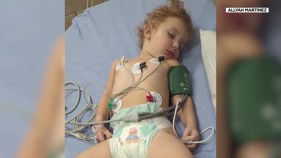 Two-year-old Lyalah Martinez was in the hospital, where she tested positive for THC after her time ...
