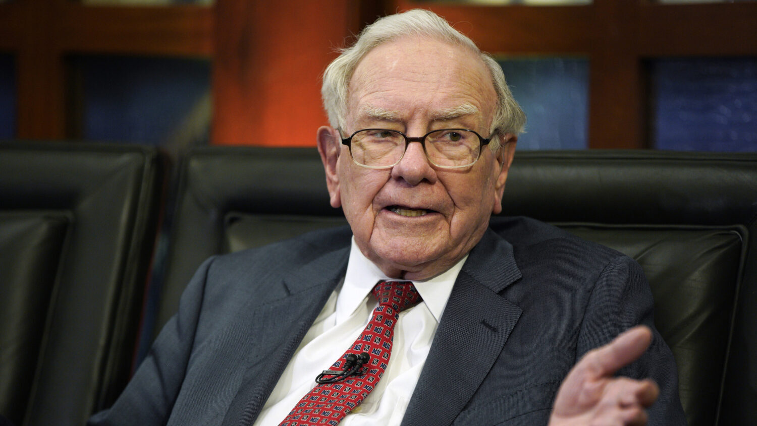 FILE - Berkshire Hathaway Chairman and CEO Warren Buffett speaks during an interview with Liz Clama...
