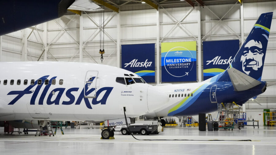 Alaska Airlines plane...