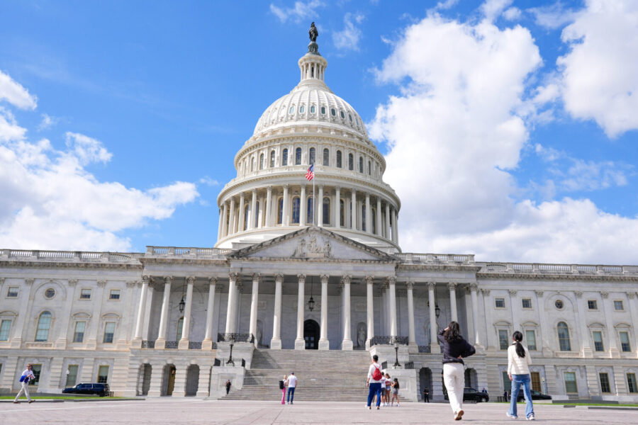 The U.S. Capitol is seen, Thursday, Oct. 2, 2025, in Washington. (AP Photo/Mariam Zuhaib)...