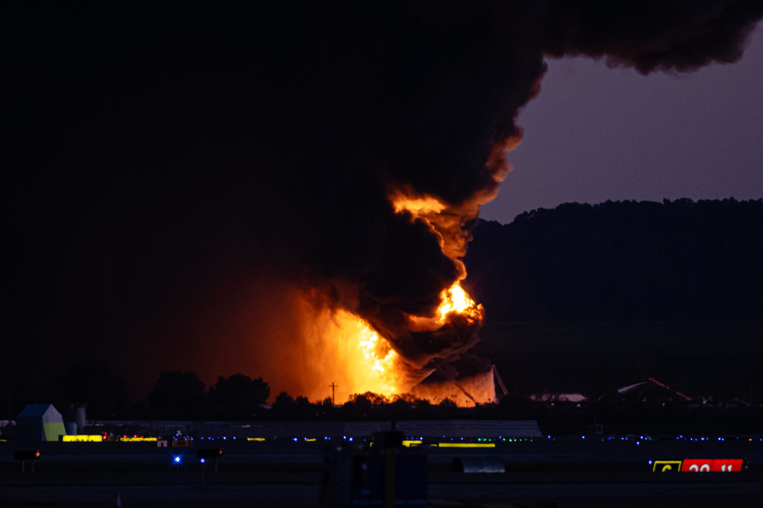 crash and fire...