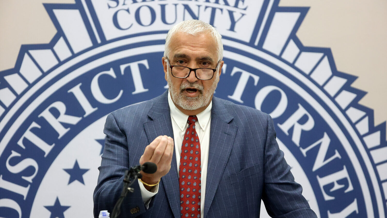 FILE: Salt Lake County District Attorney Sim Gill speaks at a press conference on Wednesday, Dec. 3...