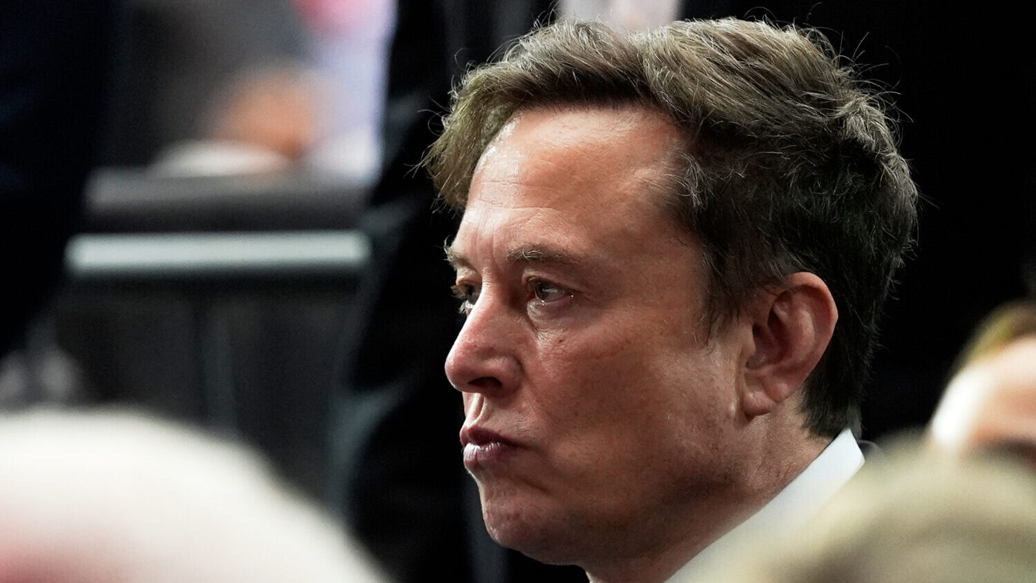 Elon Musk attends a memorial for conservative activist Charlie Kirk, Sunday, Sept. 21, 2025, at Sta...