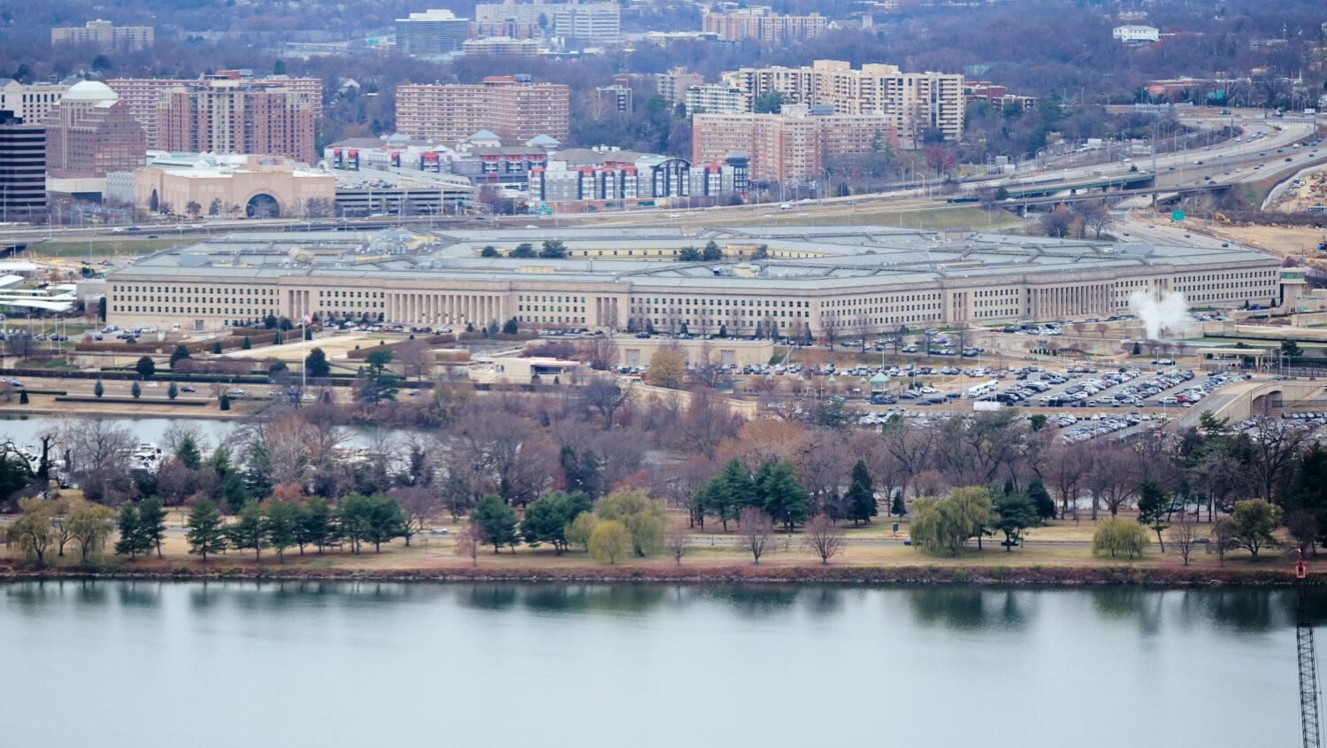 FILE - The Pentagon and the Potomac River in Washington, as seen from the Washington Monument, Dec....