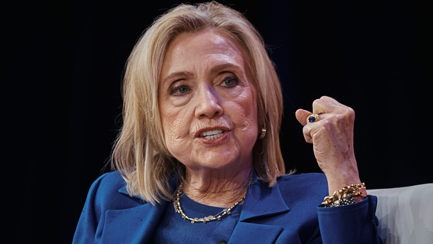 FILE - Former U.S. Secretary of State Hillary Clinton speaks during the Clinton Global Initiative, ...