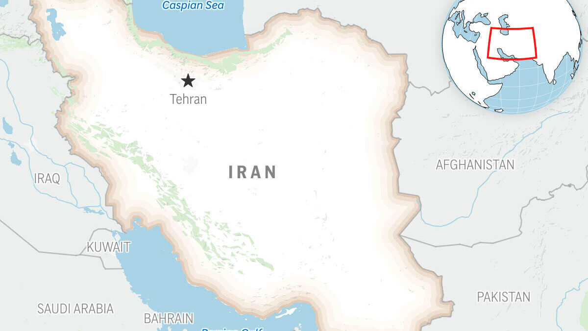 This is a locator map for Iran with its capital, Tehran....