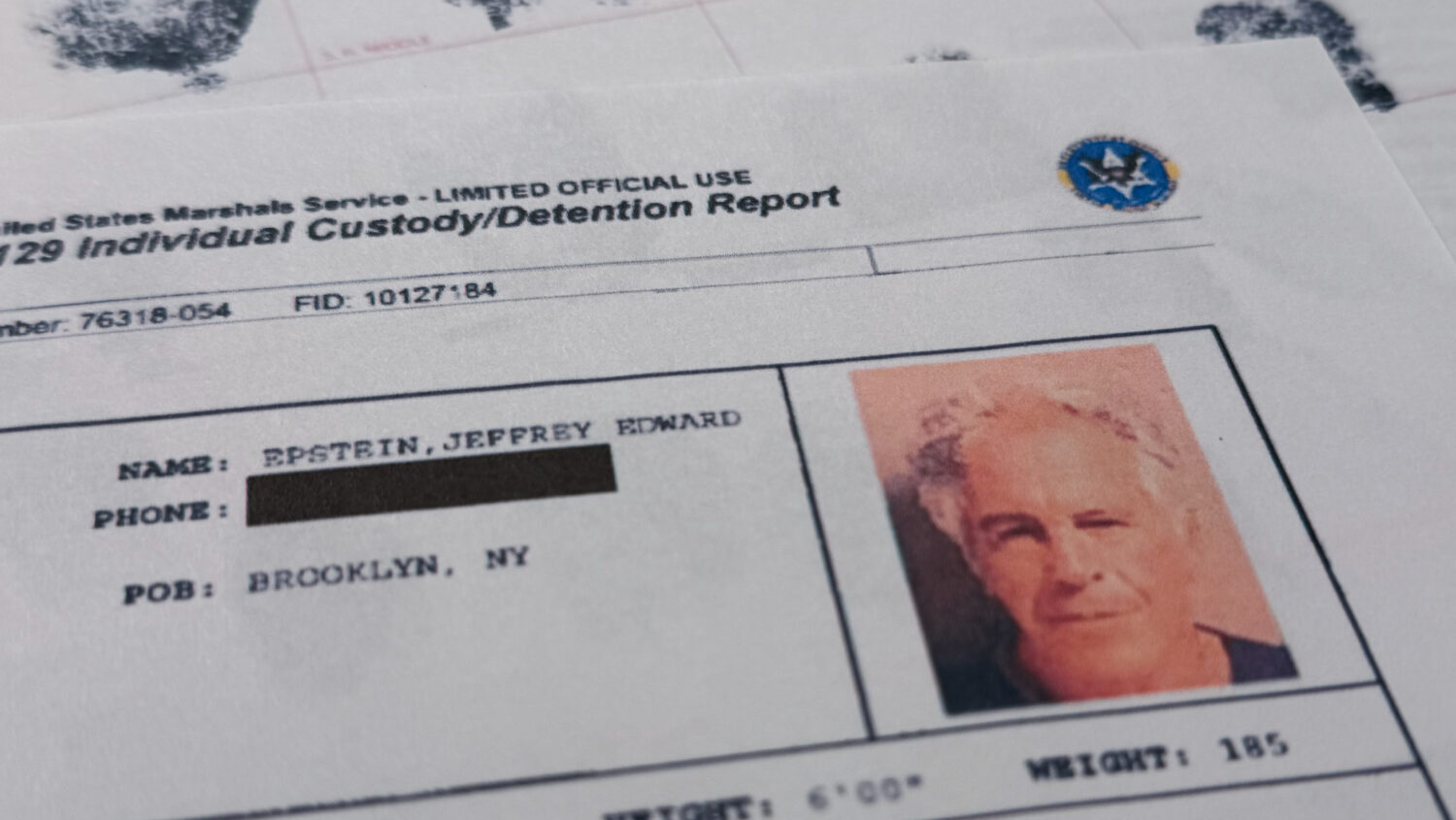 A document that was included in the U.S. Department of Justice release of the Jeffrey Epstein files...