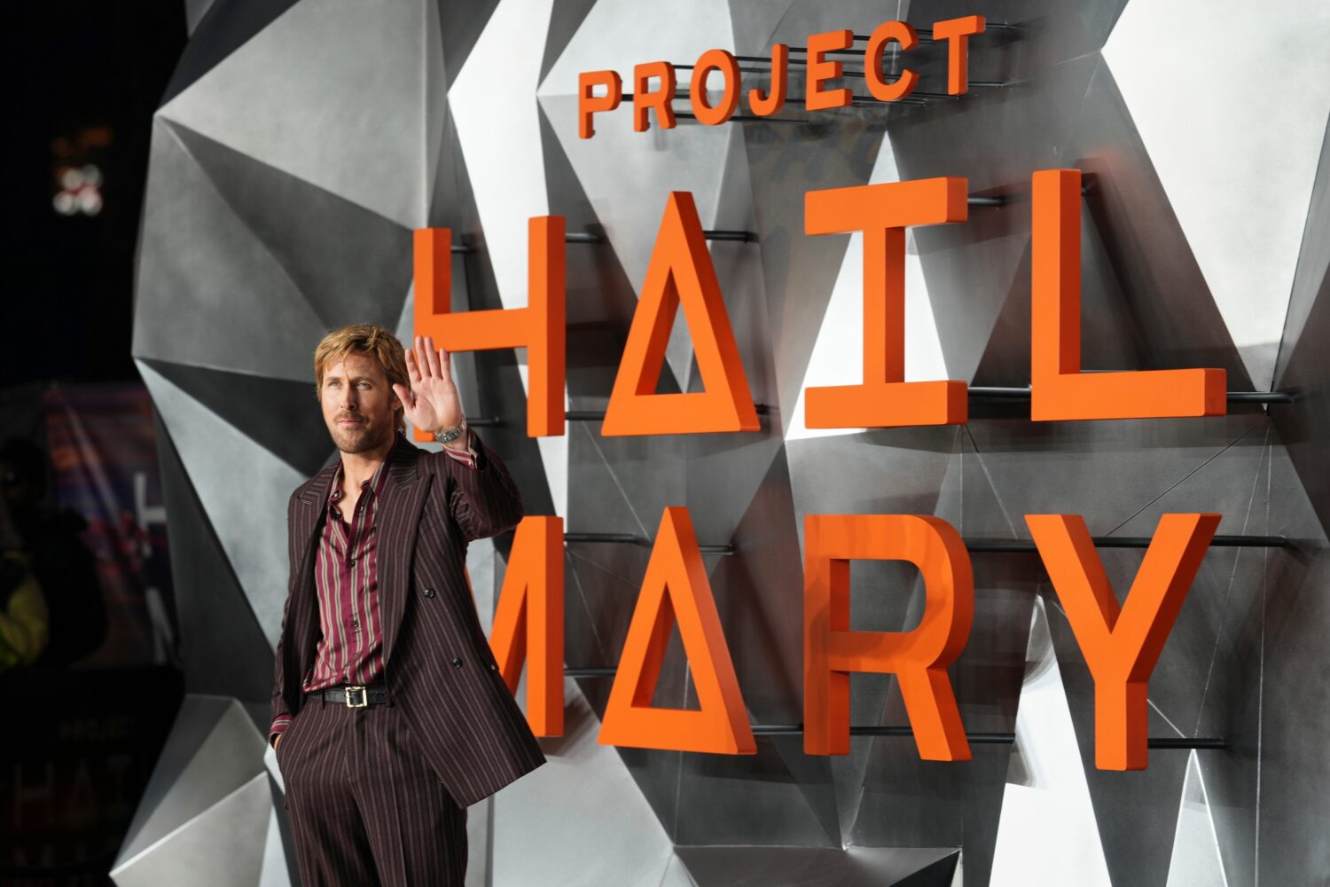 Ryan Gosling poses for photographers upon arrival at the World premiere of the film 'Project Hail M...