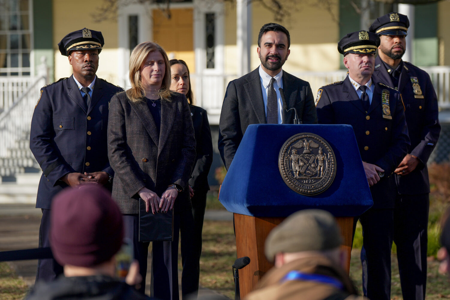 New York Mayor Zohran Mamdani speaks during a news conference at Gracie Mansion, Monday, March 9, 2...
