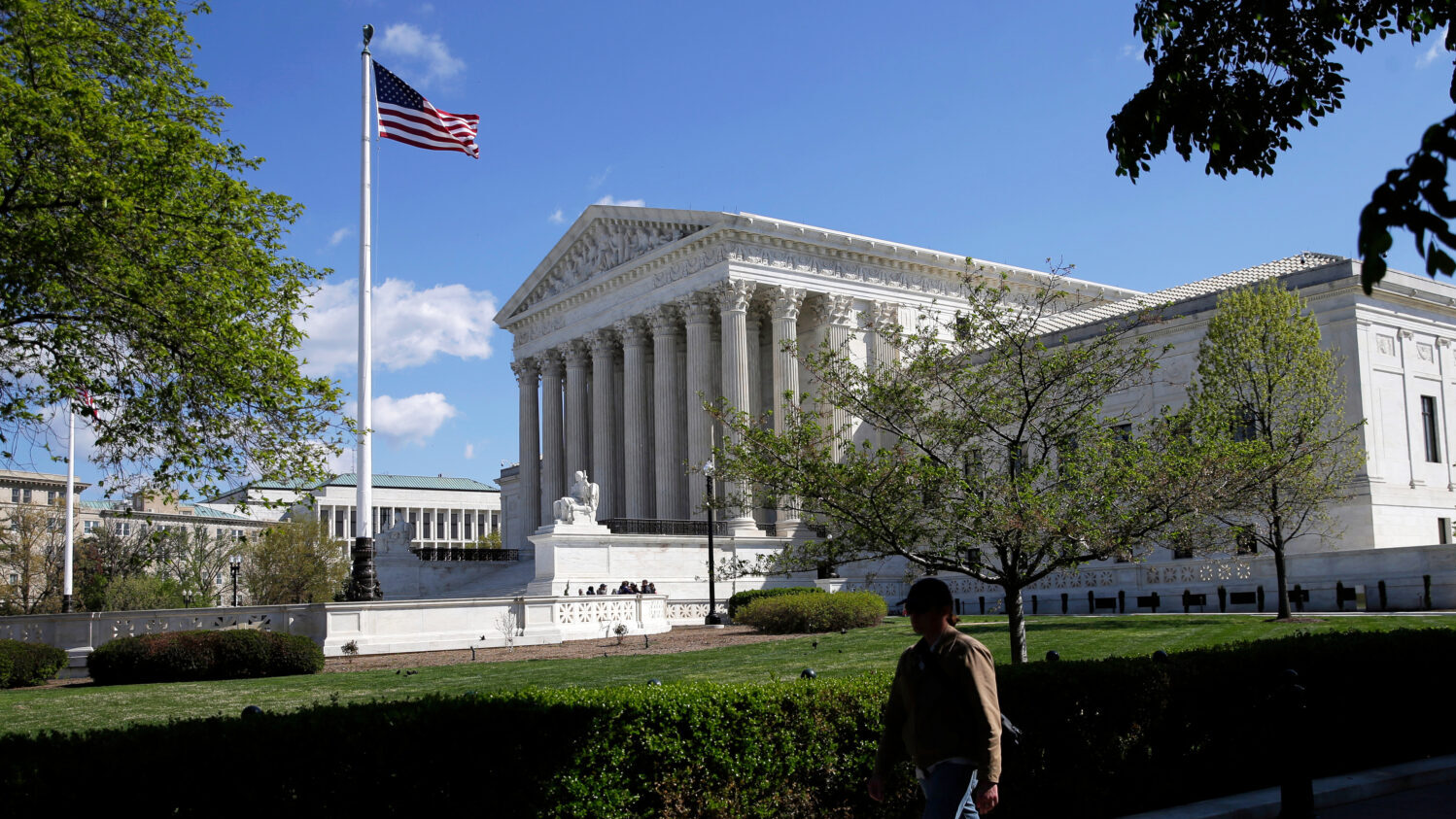 The U.S. Supreme Court is seen in Washington, Tuesday, April 7, 2026, in Washington...