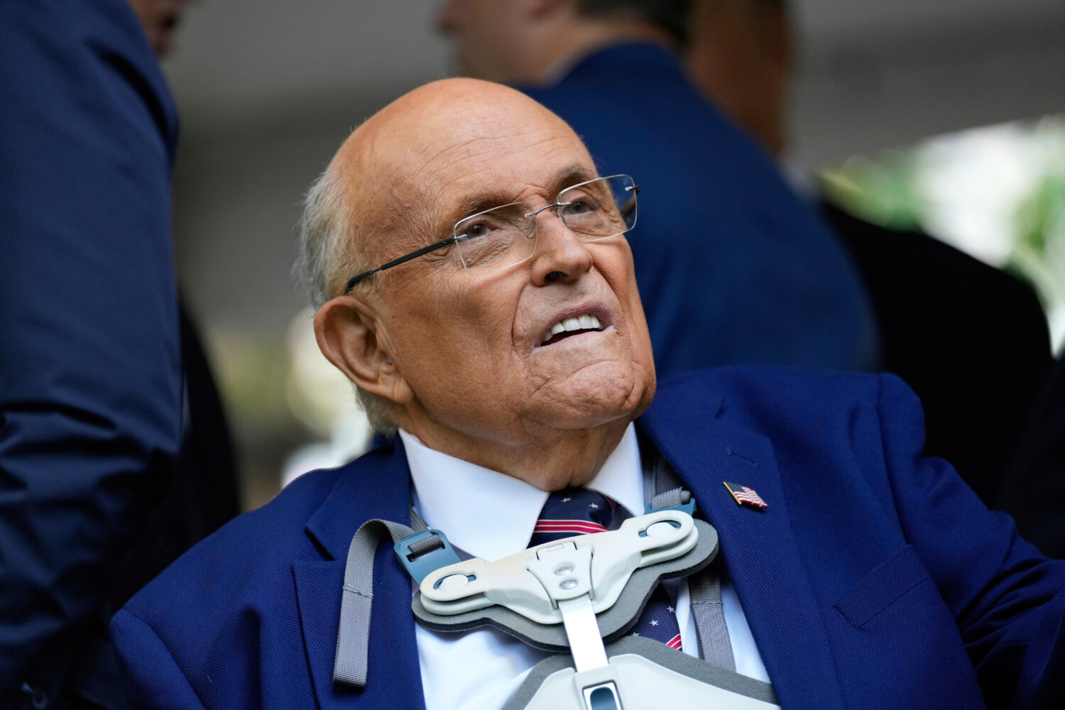 Former New York City Mayor Rudy Giuliani is breathing on his own after being hospitalized with pneu...