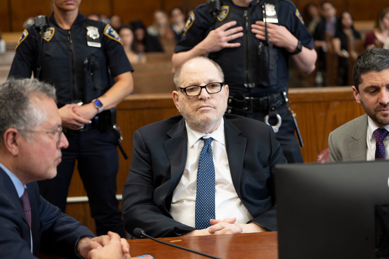 Harvey Weinstein appears in Manhattan criminal court on Friday, May 15, 2026, in New York....