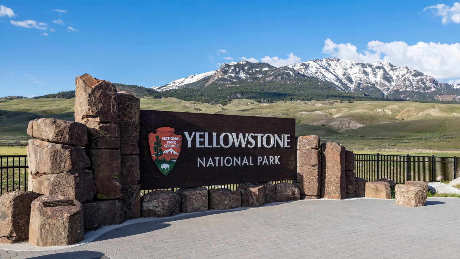 FILE - This photo provided by the National Park Service shows a sign marking the north entrance of ...
