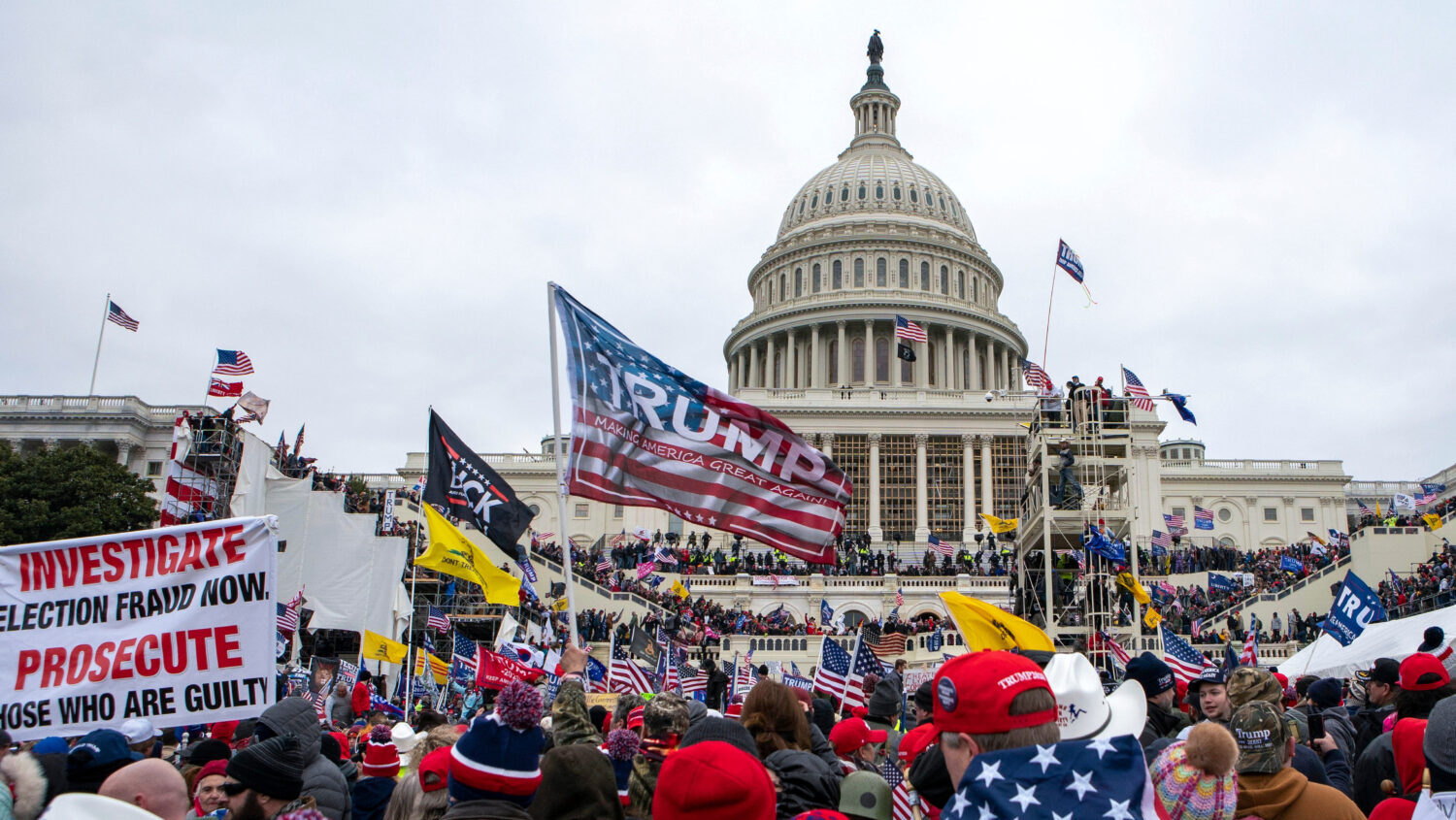 Rioters loyal to President Donald Trump are pictured at the U.S. Capitol in Washington, Jan. 6, 202...